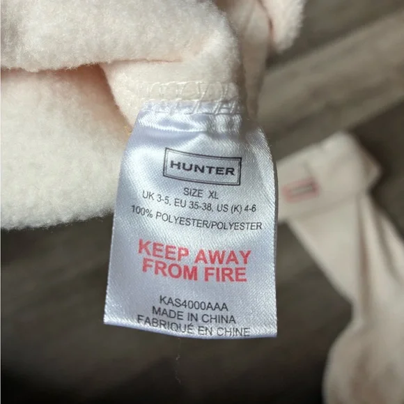 Hunter Cream Fleece Boot Socks - Picture 3 of 3